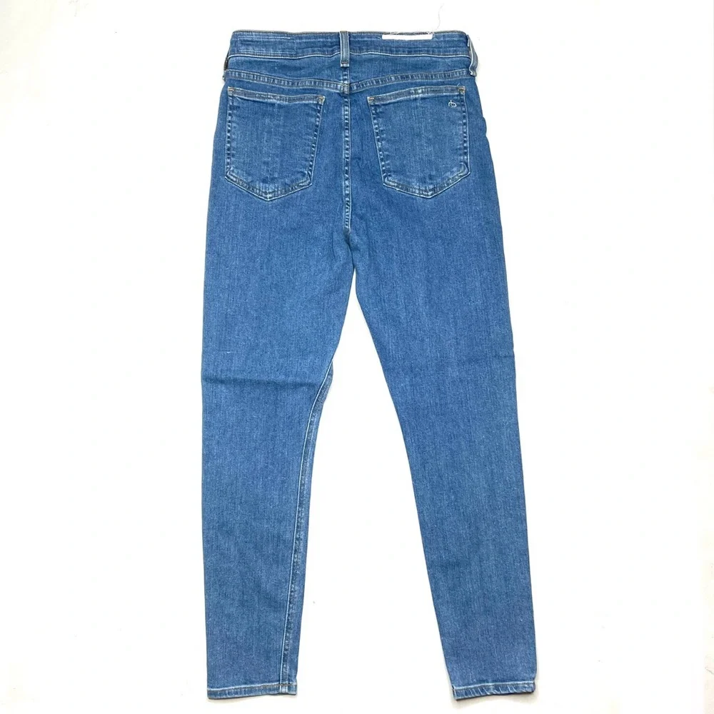 Rag & Bone Nina High Rise Skinny Ankle Jean Exposed Button Fly Size 27